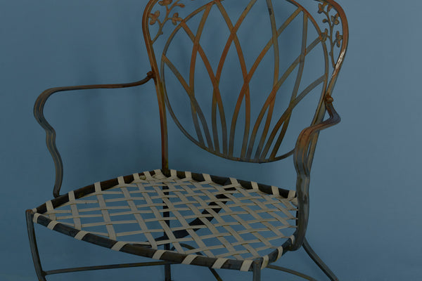 Set of 4 Wrought Iron Garden Chairs