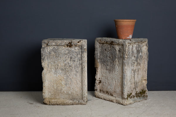 Pair of Carved 1st Century Roman Corner Stones