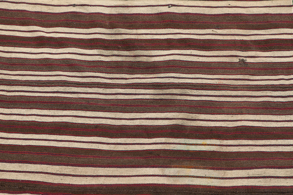 Small Acik Heybe Natural Stripe (3' 4.5'' x 4' 1'')
