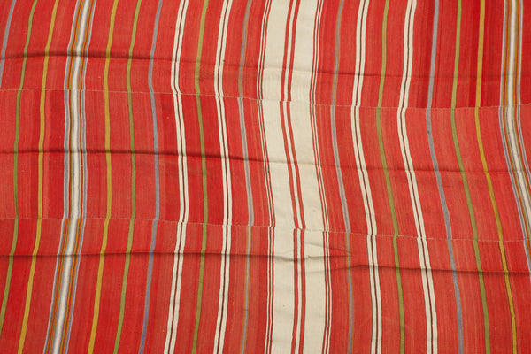 Anatolian Red & Multicolored Stripe Carpet (5' 10" x 9' 6")