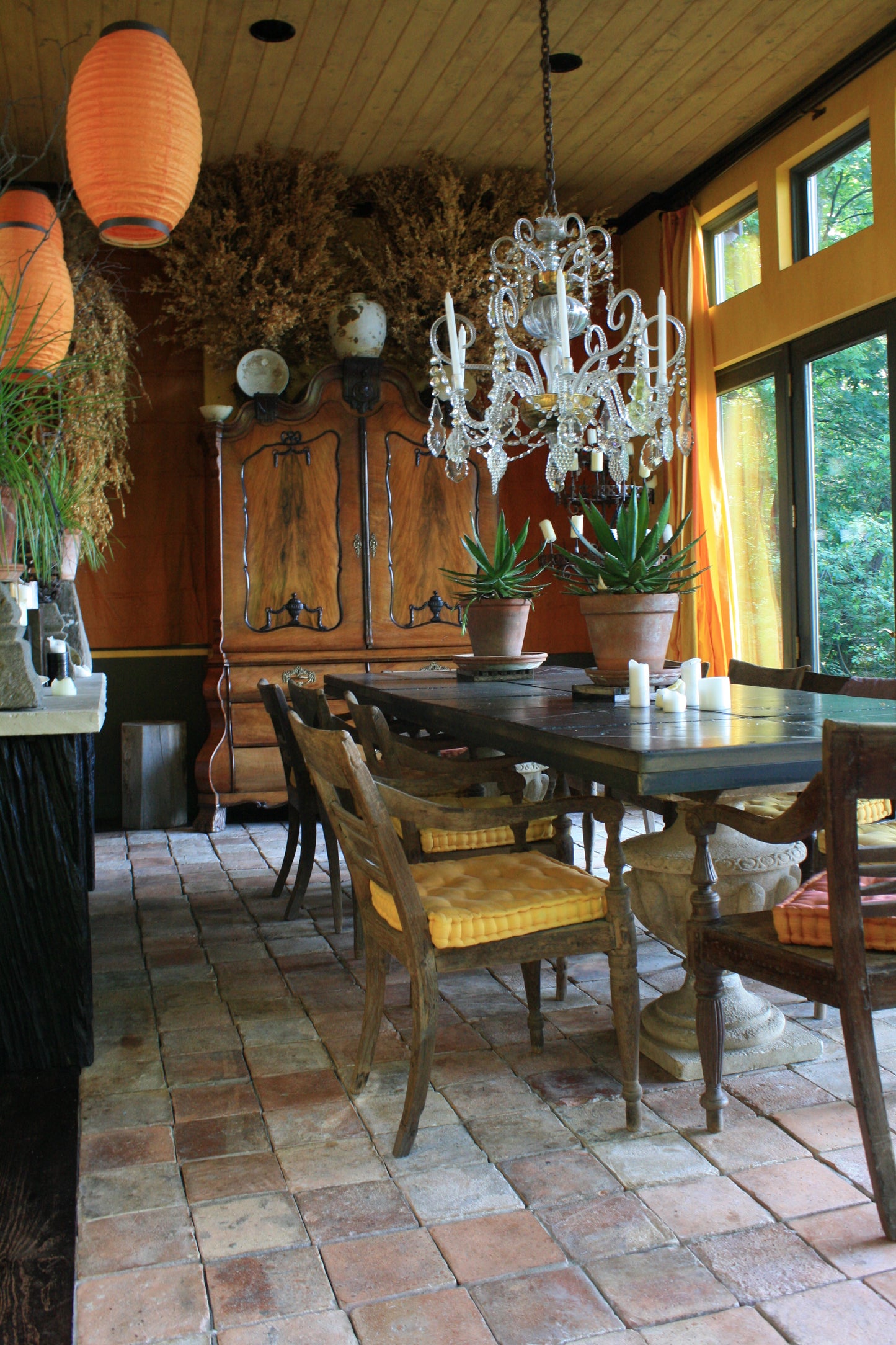 18th Century French Thick Square Burgundy Terracotta Tiles