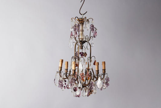 French Bronze Fruit Chandelier