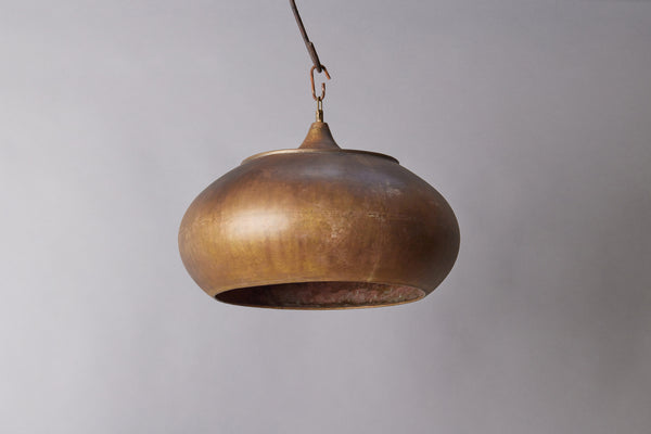 Flat Onion Dome in Uncoated Brass