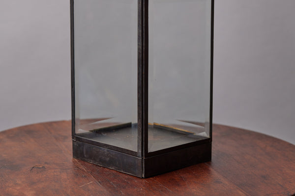 Small Ring Top Beveled Glass Lantern