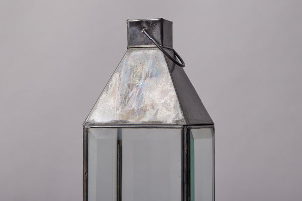 Slim & Small Closed Top Four Sided Lantern in Tin & Closed Top