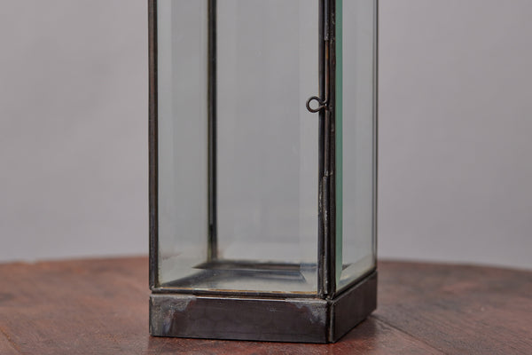 Slim & Small Closed Top Four Sided Lantern in Tin & Closed Top