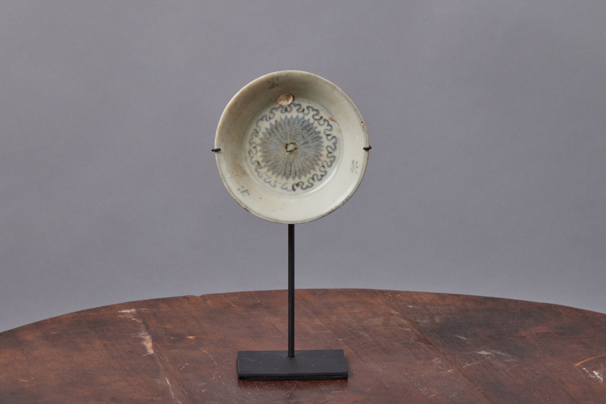 Early 19th Century Shipwreck Saucer Mounted on Stand