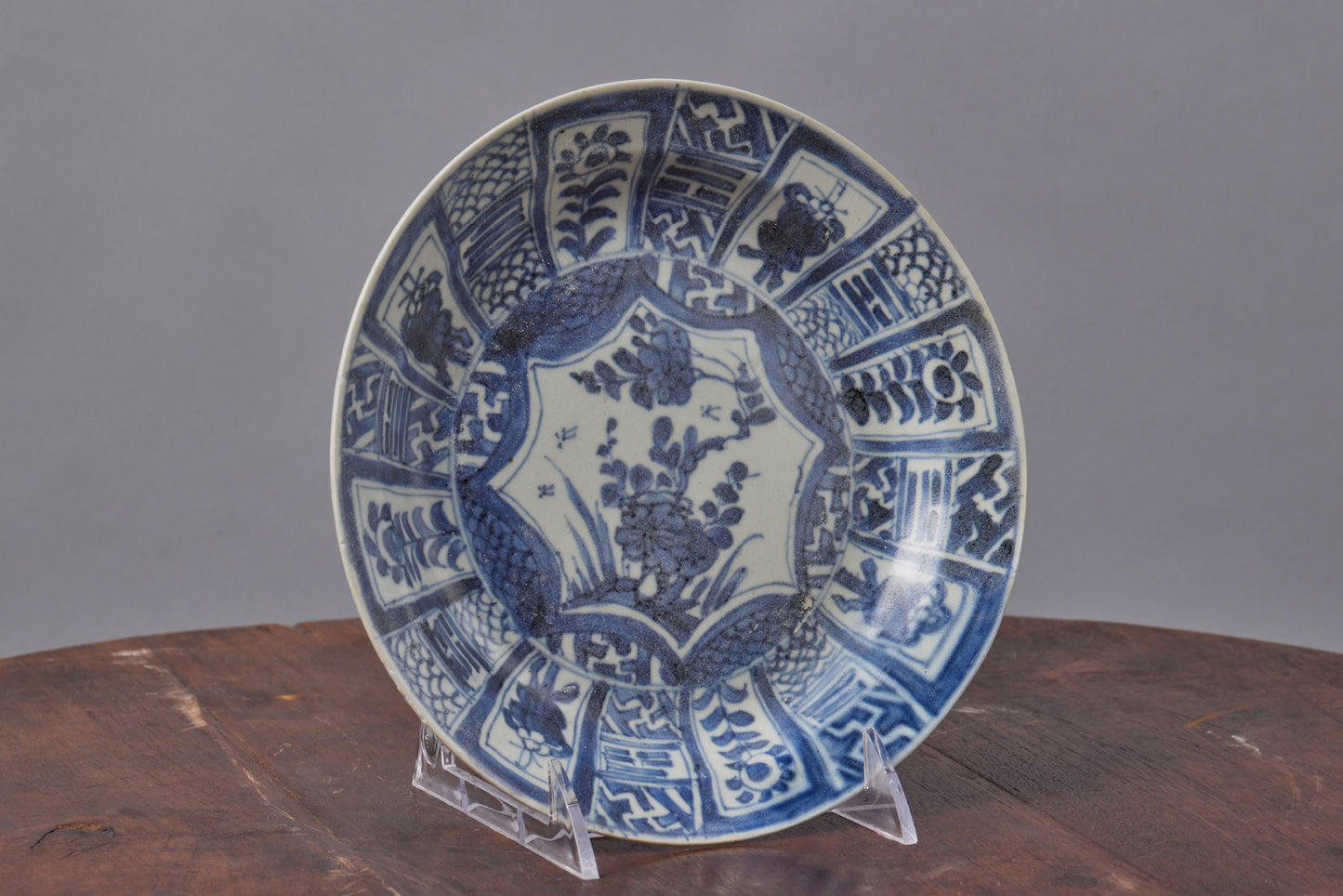 Mid 18th Century Blue & White Kangxi Plate