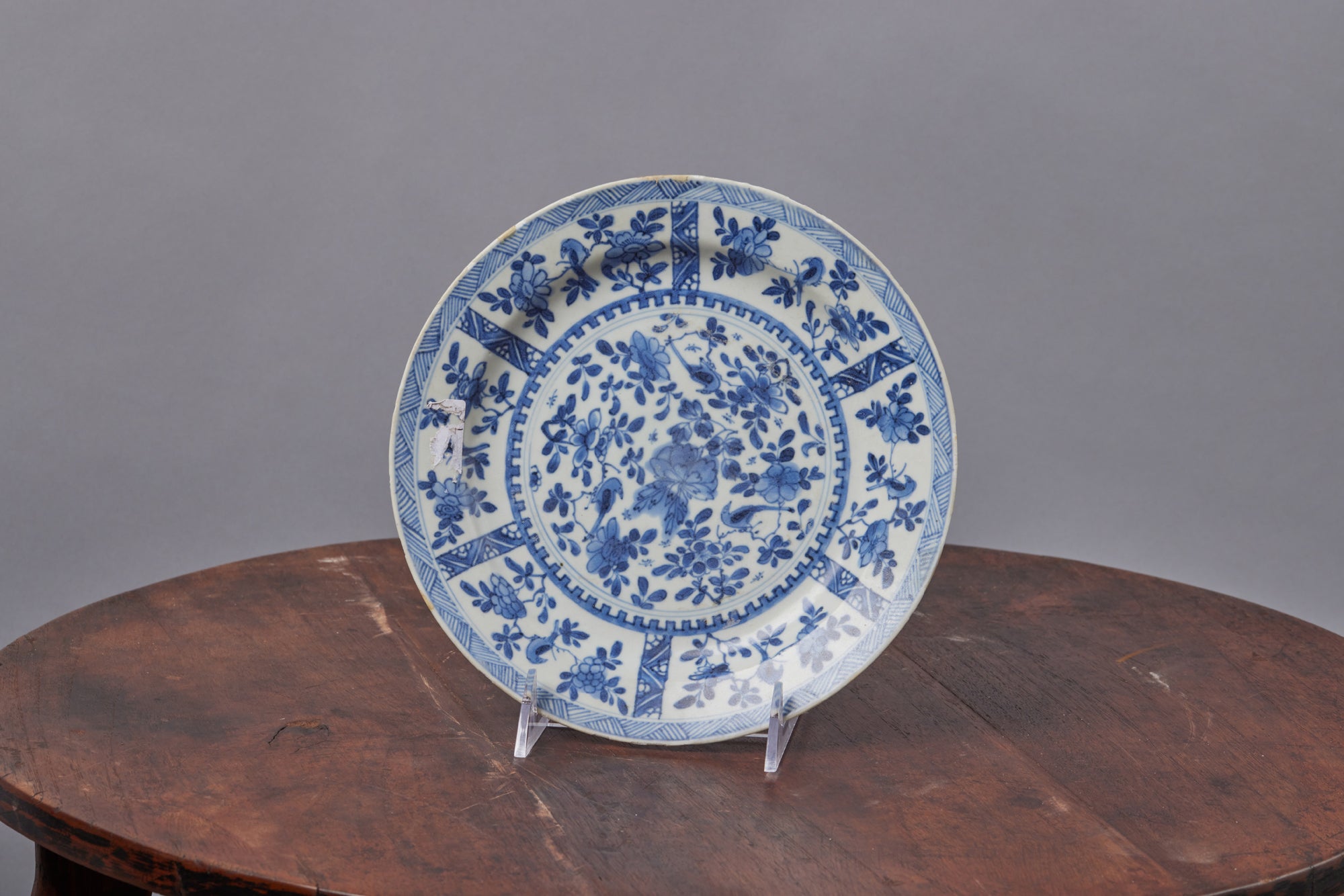 Mid 18th Century Blue & White Kangxi Plate