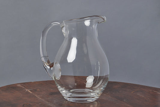 1940's Clear Blown Glass Pitcher