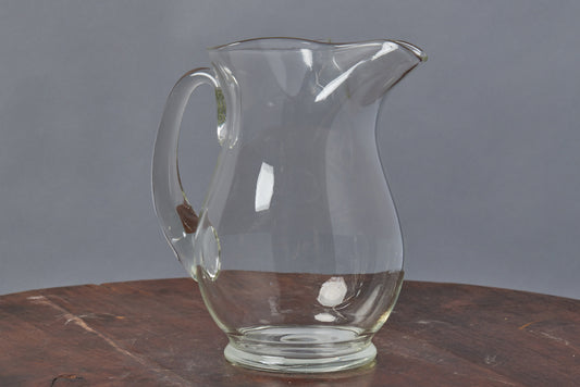 1940's Clear Blown Glass Pitcher