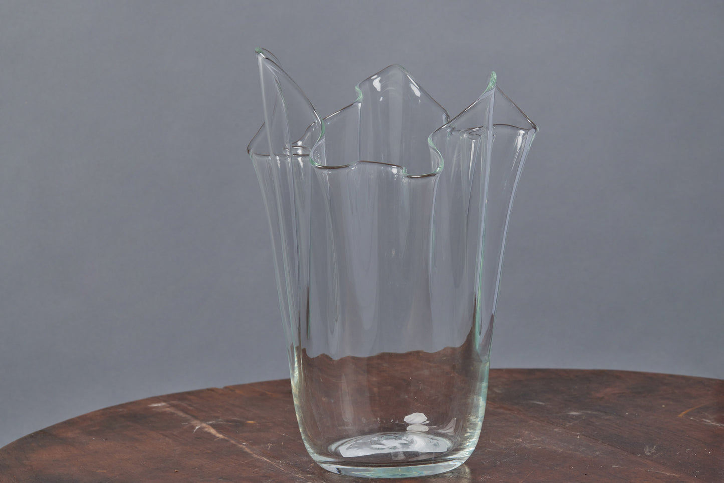 American Handkerchief Clear Glass Hand Blown