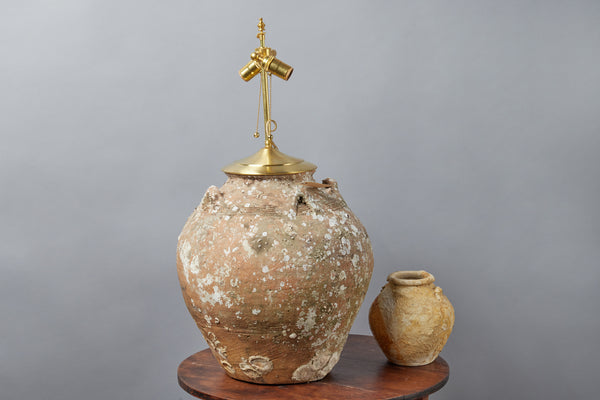 Lamp made from Extra Large Sawankhalok Shipwreck Pot