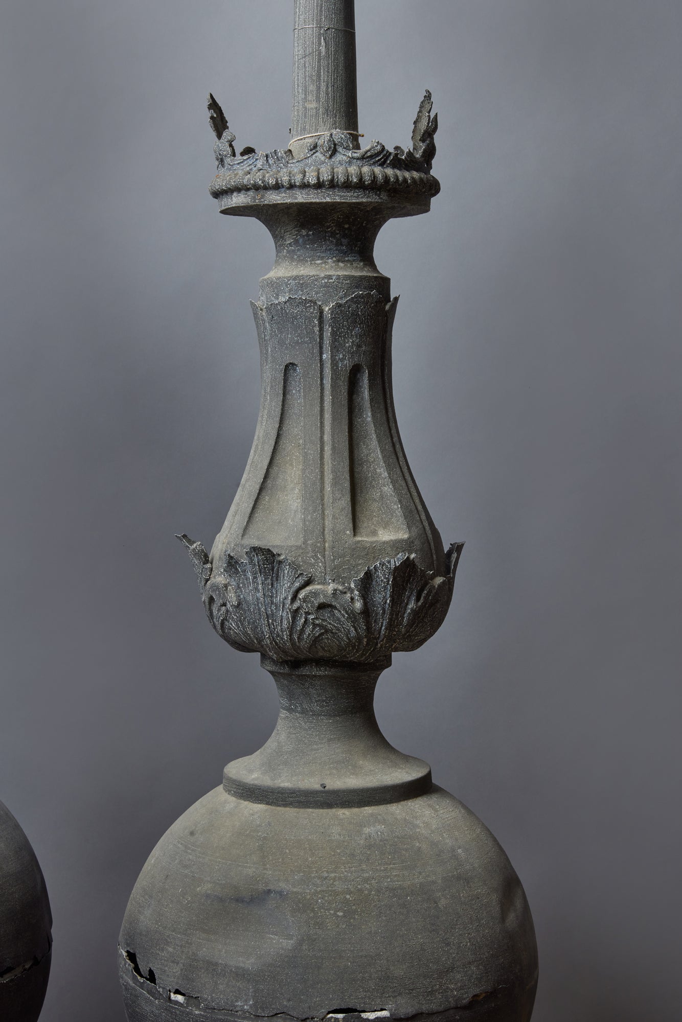 Extra Large French Zinc Chateau Finials