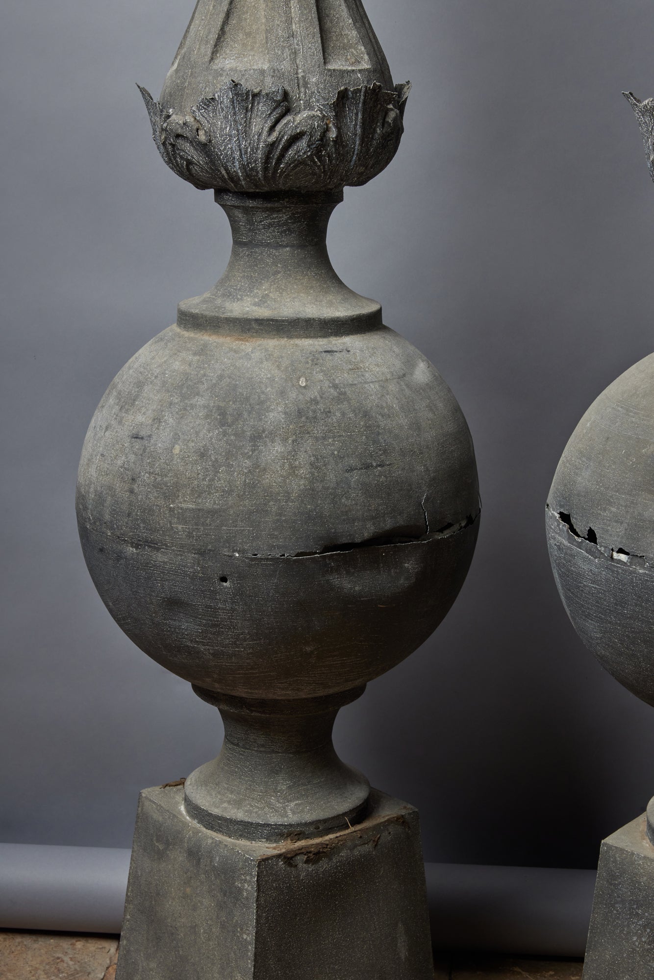 Extra Large French Zinc Chateau Finials