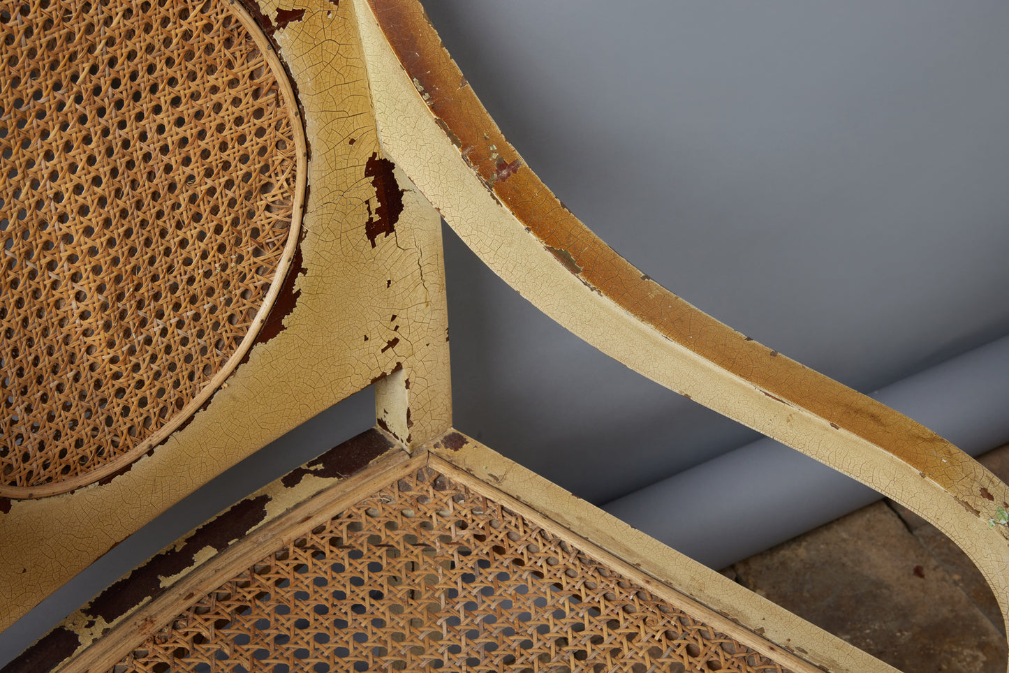 Set of Four Dutch Colonial Teak & Cane Chairs