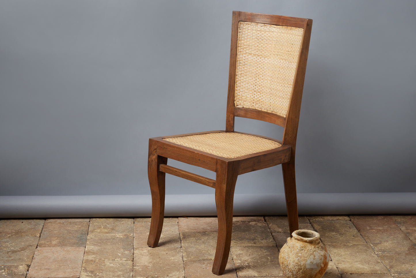Set of Ten (10) Teak Dining Chairs