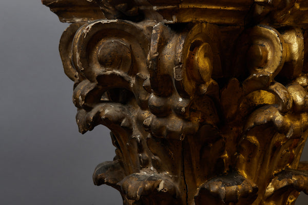 19th Century Sicilian Gilt Capital