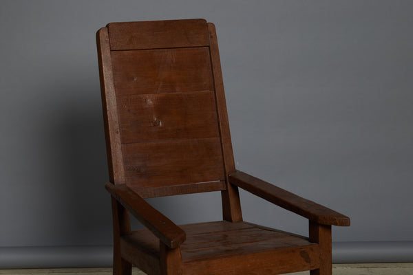 Early 20th Century Dutch Colonial Teak Lounge Chair