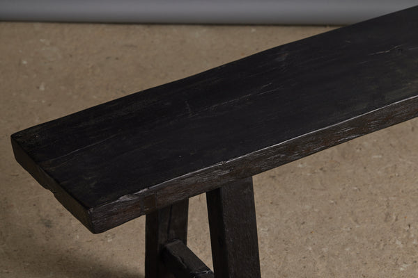 Ebonized Teak Long Bench from Borneo