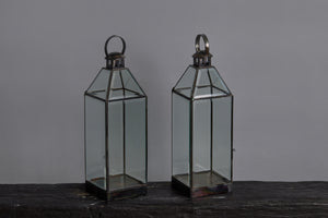 Tin and Beveled Glass Lantern from Bali