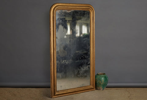 Mid 19th Century French Over Mantle Mirror with Original Glass