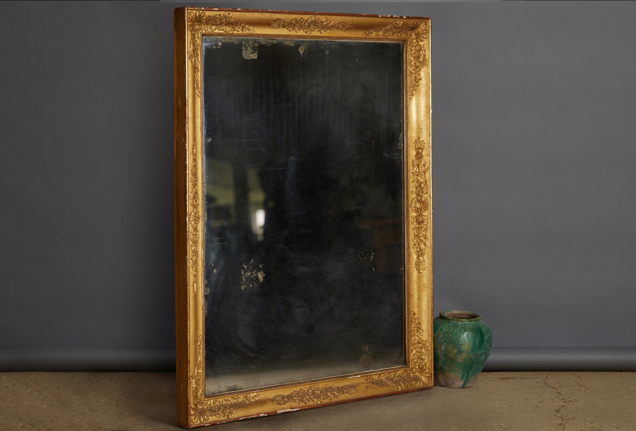 Large/Mid 19th Century Charladese Mirror with Original Glass