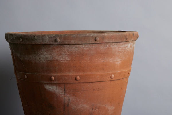 A Pair of Terra Cotta Tall Banded Pots from Sumba