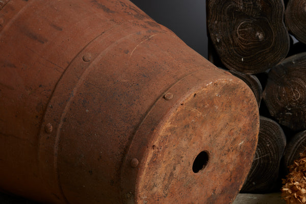 A Pair of Terra Cotta Tall Banded Pots from Sumba