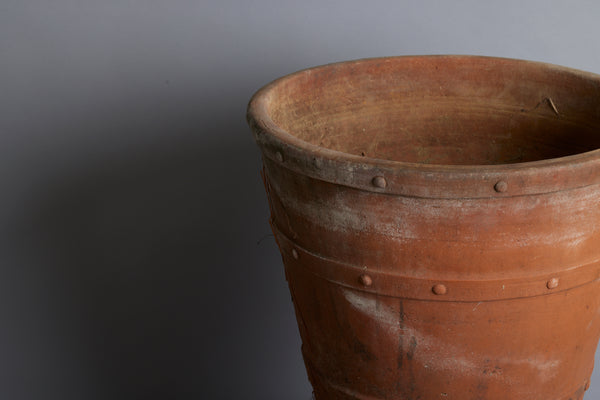 A Pair of Terra Cotta Tall Banded Pots from Sumba