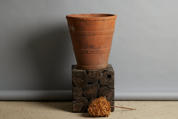 A Pair of Terra Cotta Tall Banded Pots from Sumba