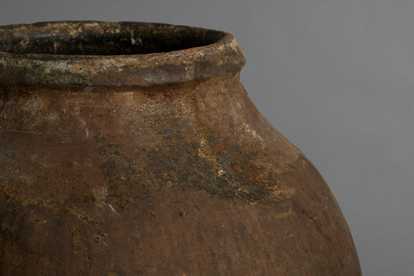 19th Century Portuguese Terra Cotta Oil Jar with Markings