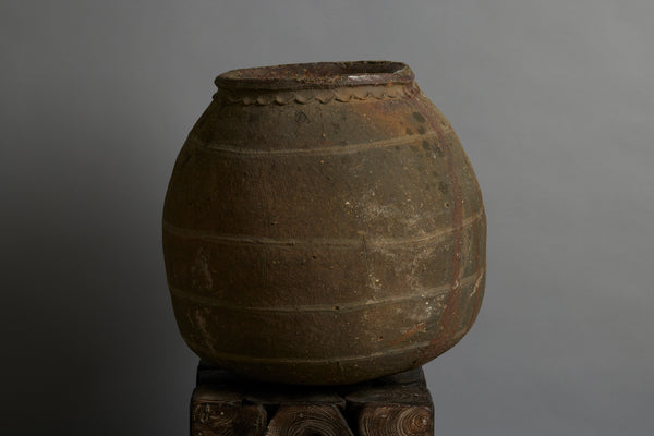 Early 18th Century French Amorphous Stoneware Salt Pot