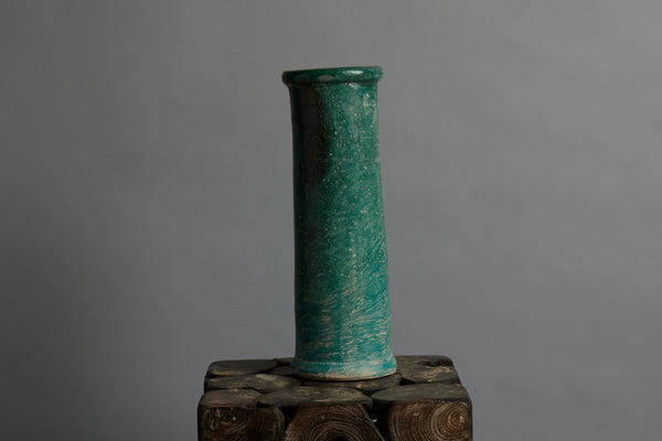 Tall Narrow 19th Century Green Glaze Jar from Borneo