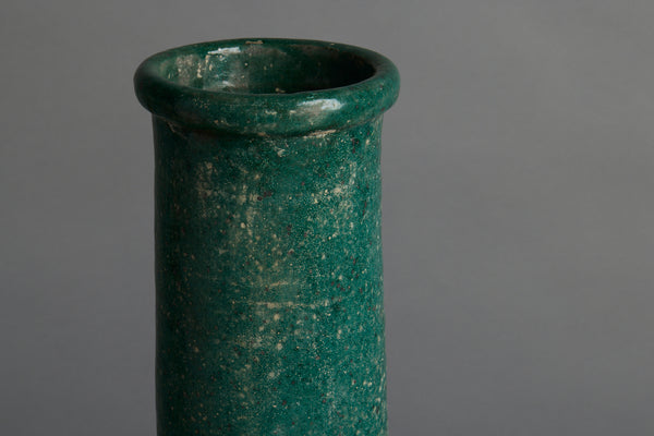 Tall Narrow 19th Century Green Glaze Jar from Borneo