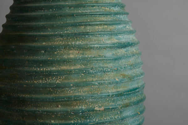 Large Green Glaze Ribbed Urn from Sumatra