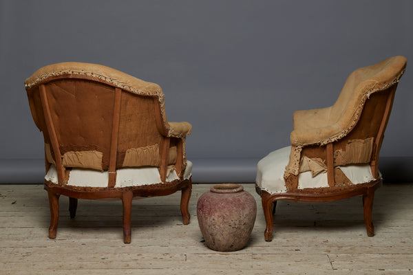 Pair of Fine Early 20th Century French Bergere Chairs