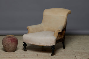 19th Century Edwardian French Turned Leg Parlor Chair