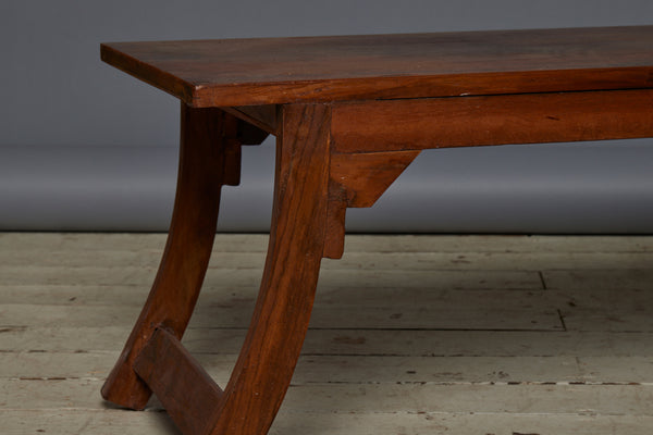 Teak Saber Legged Coffee Table with Nice Original Finish