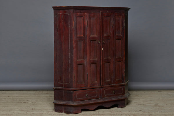 Dutch Colonial Corner Cabinet with Two Bi-fold Doors