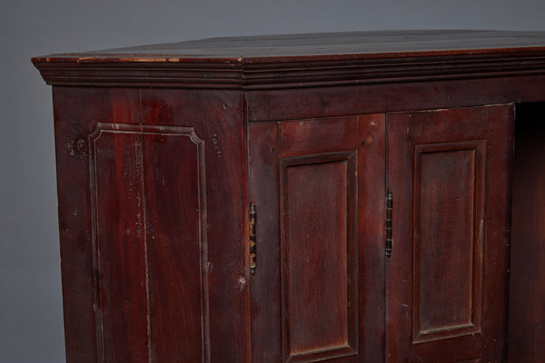 Dutch Colonial Corner Cabinet with Two Bi-fold Doors