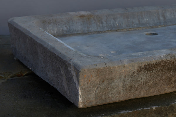 19th Century French Banon Square Stone Sink