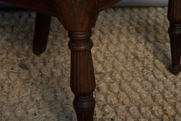 19th Century Plank Seated Dutch Colonial Raffles Chair from Jakarta