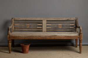Dutch Colonial Deep Seated Bench from Sumatra