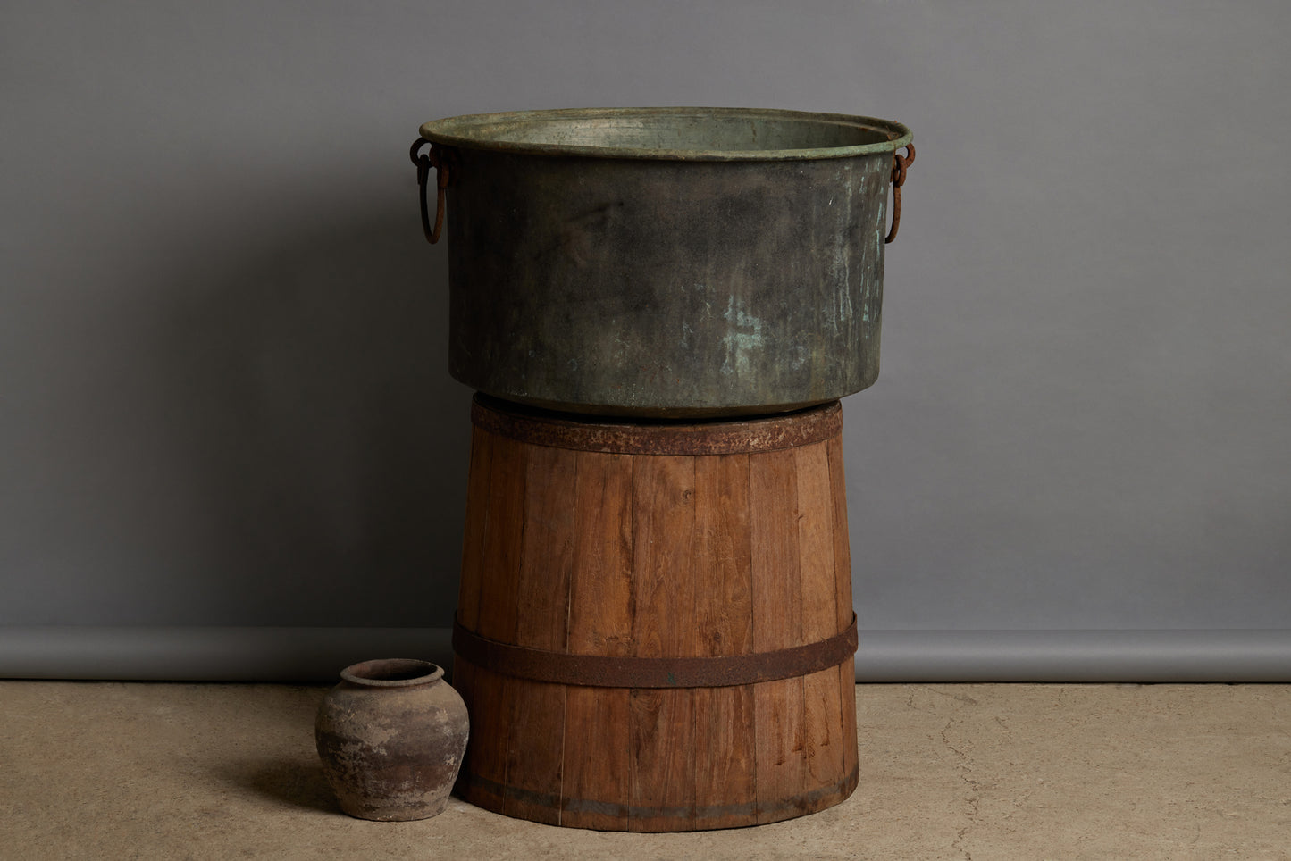 19th Century 2 Handled Greek Bronze Pot