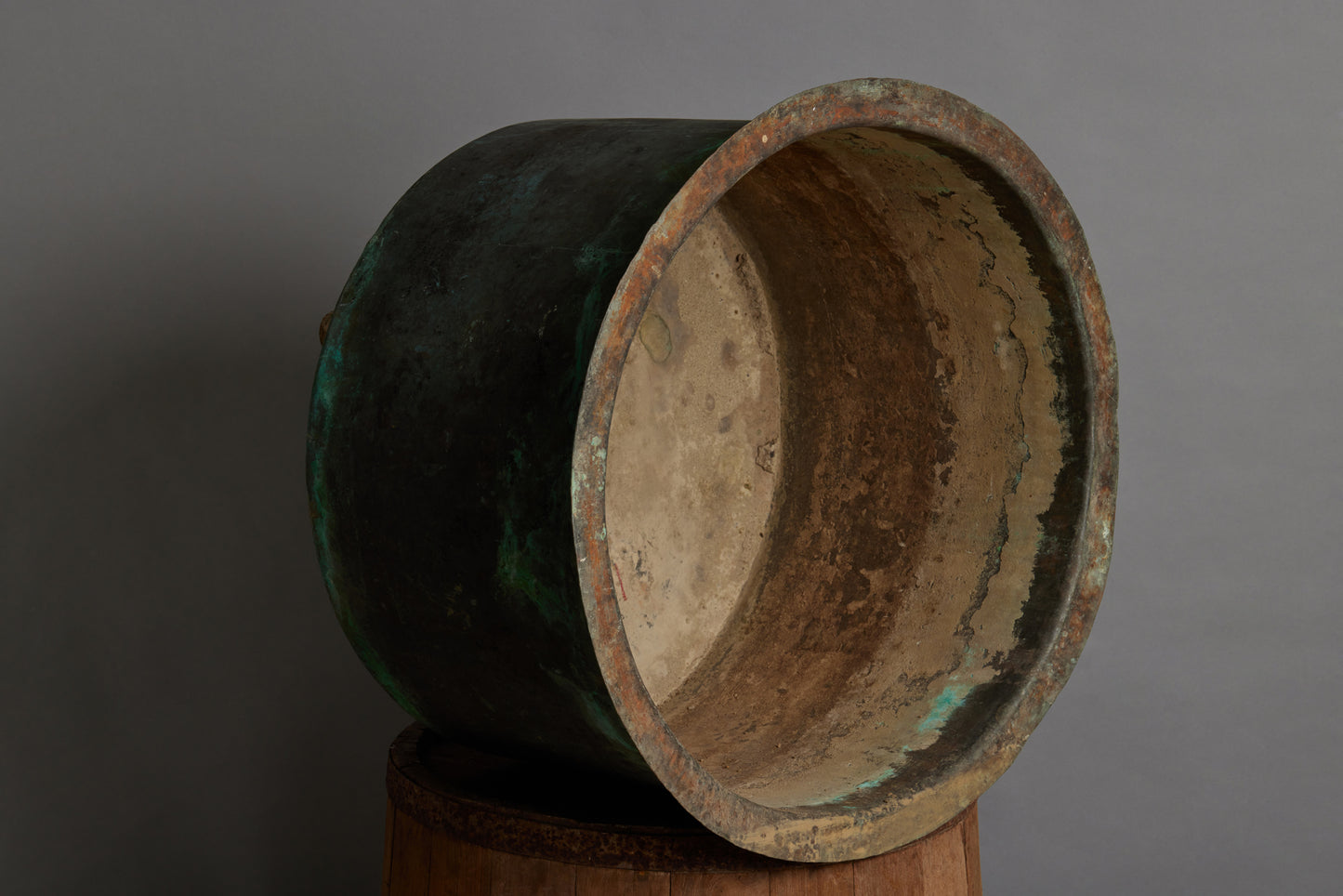 19th Century Large French Copper Pot with a Drainage Hole in Bottom