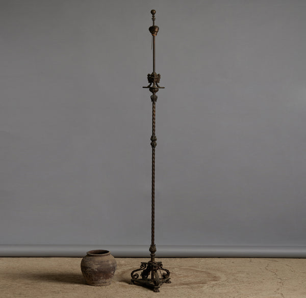 Neapolitan Bronze Floor Lamp with Classical Motifs