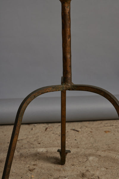 1940's Gilt Iron Spanish Floor Lamp in the Shape of an Alter Stick