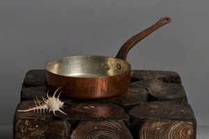 French Copper Saucepan with Iron Handle