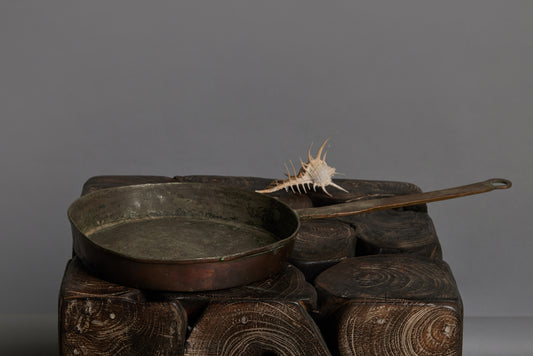 Long Handled French Copper Frying Pan